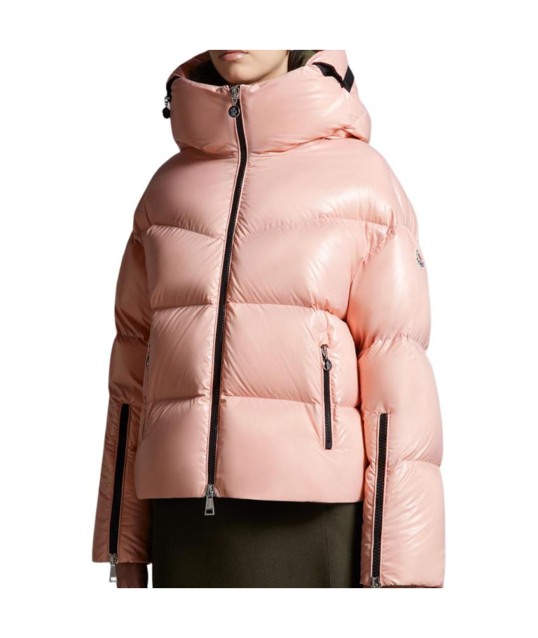 MONCLER Розовый пуховик, фото 3