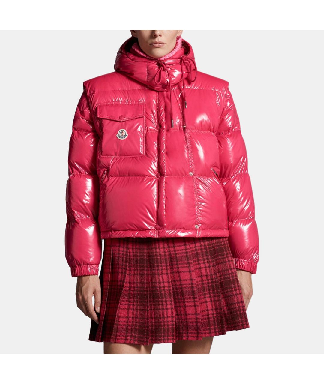 MONCLER Фуксия пуховик, фото 2