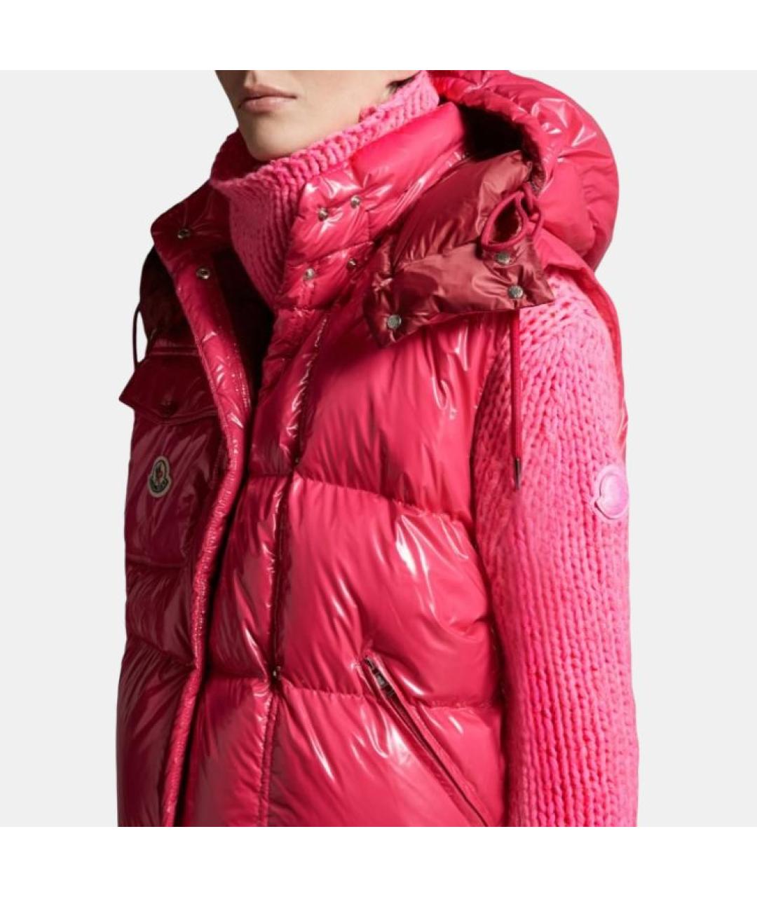 MONCLER Фуксия пуховик, фото 4