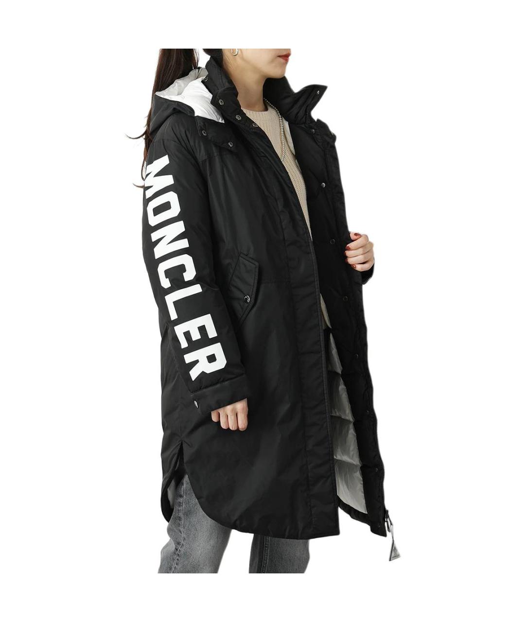 MONCLER Черный пуховик, фото 4