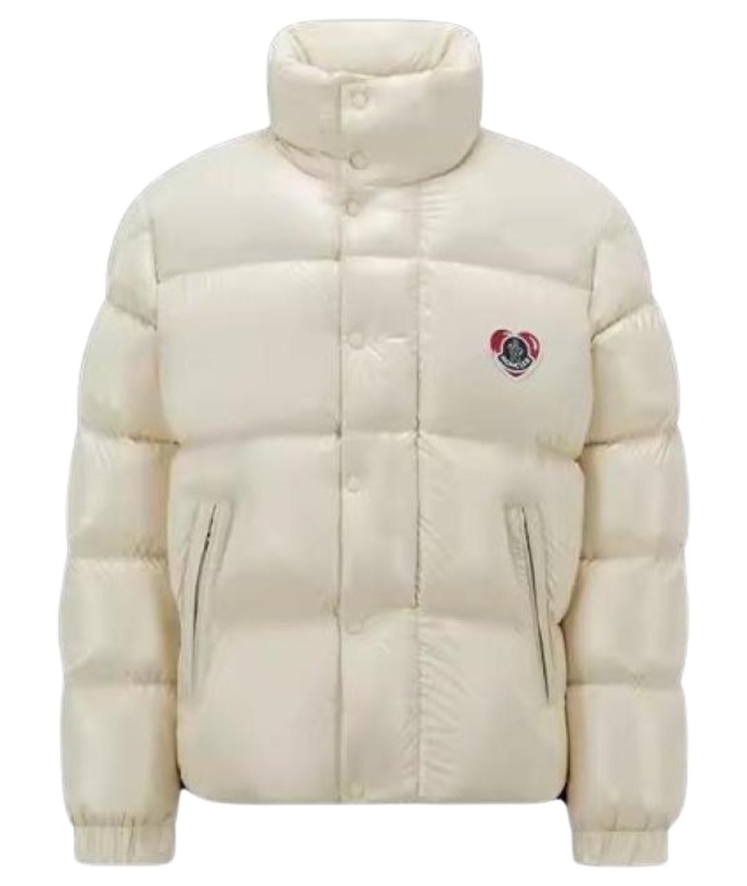 MONCLER Белый пуховик, фото 1