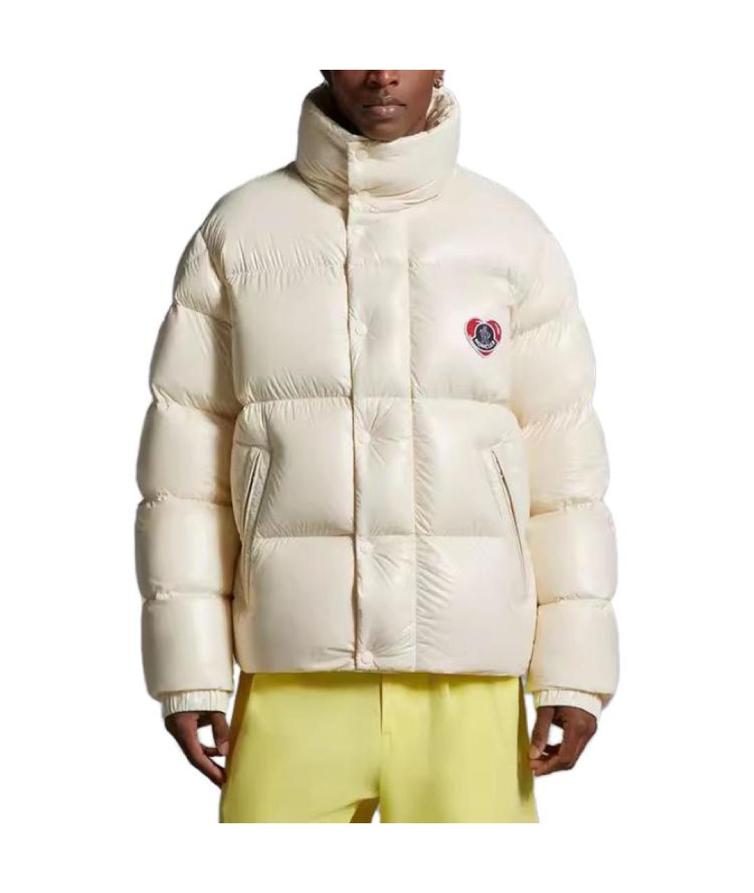 MONCLER Белый пуховик, фото 2