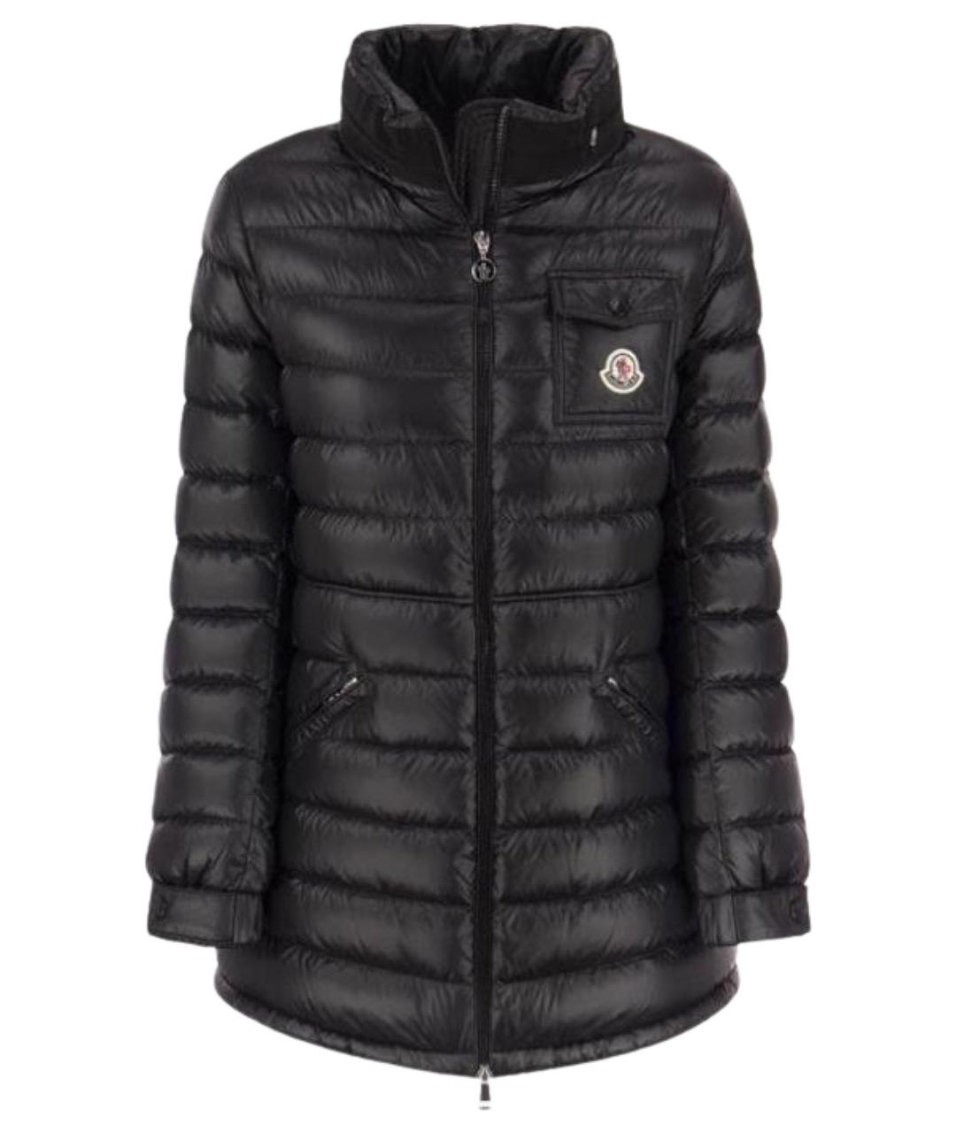 MONCLER Черный полиамидовый пуховик, фото 1