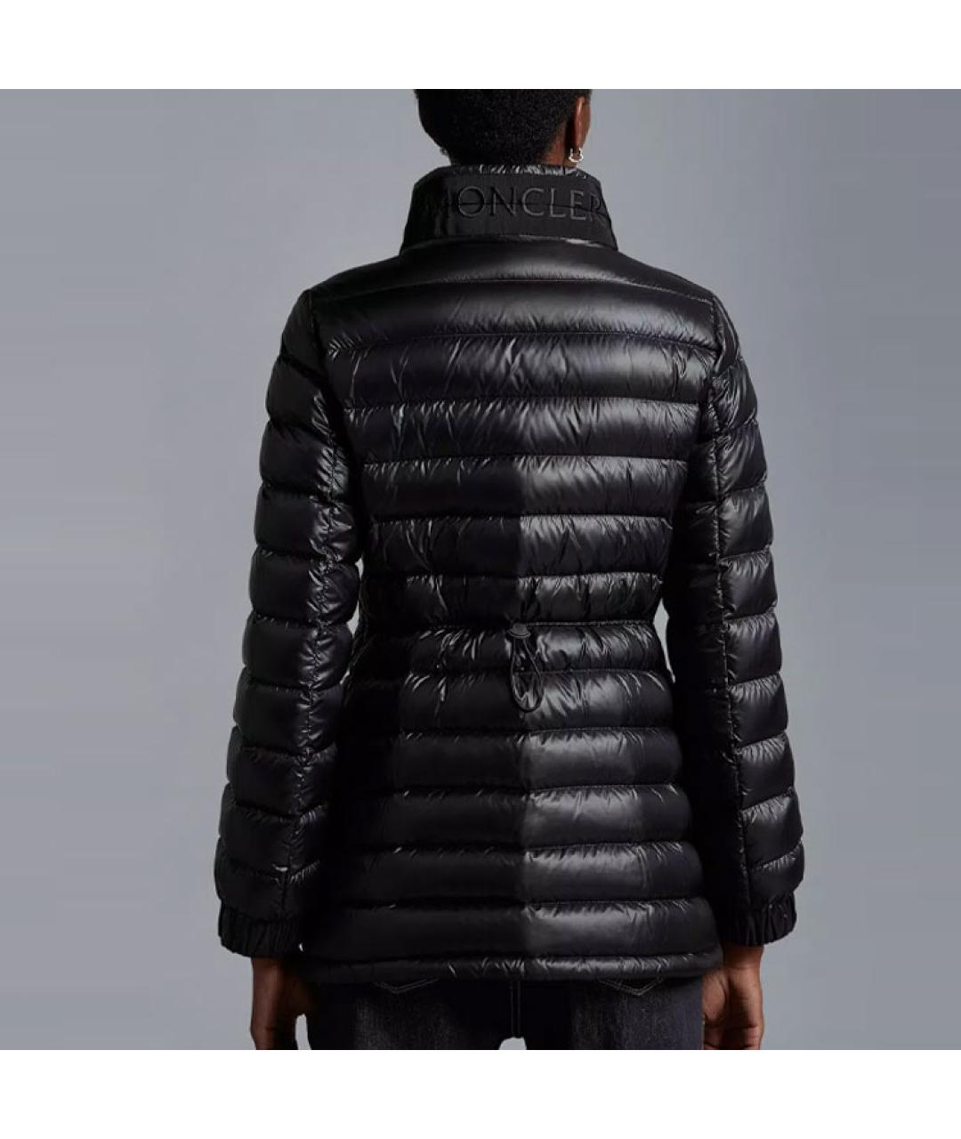 MONCLER Черный полиамидовый пуховик, фото 4