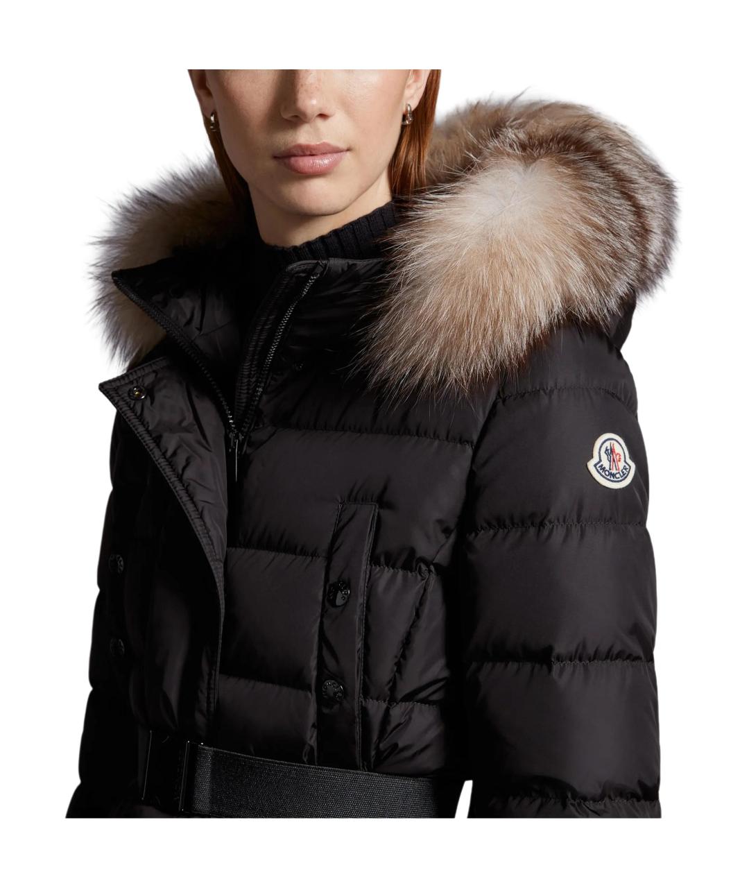 MONCLER Черный пуховик, фото 4