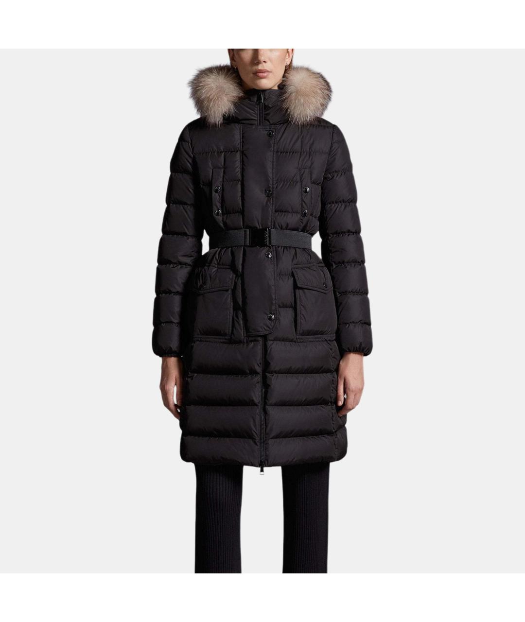MONCLER Черный пуховик, фото 2