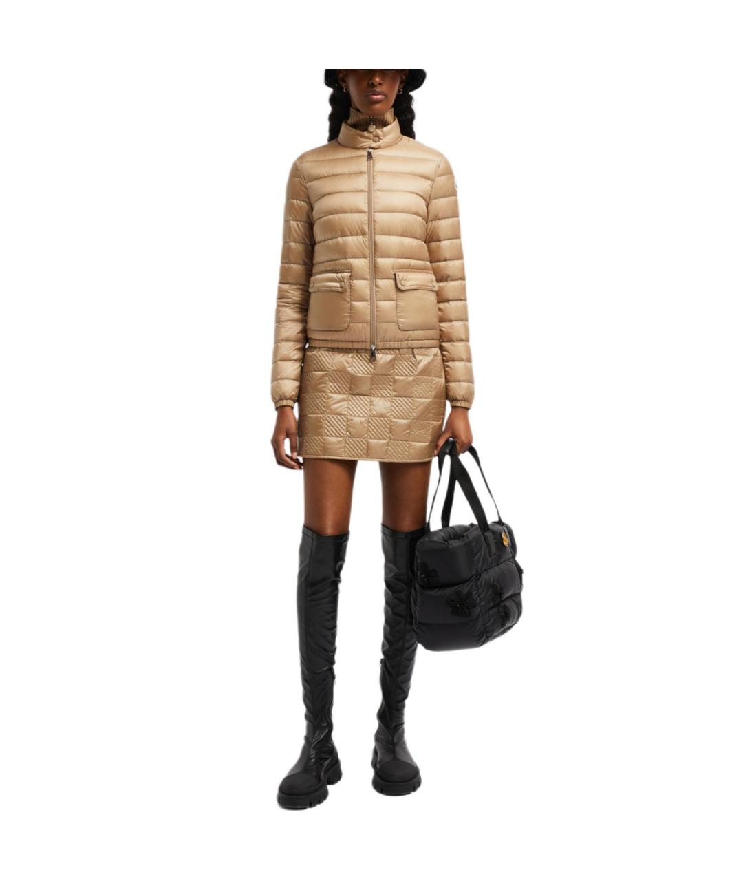 MONCLER Бежевый пуховик, фото 2