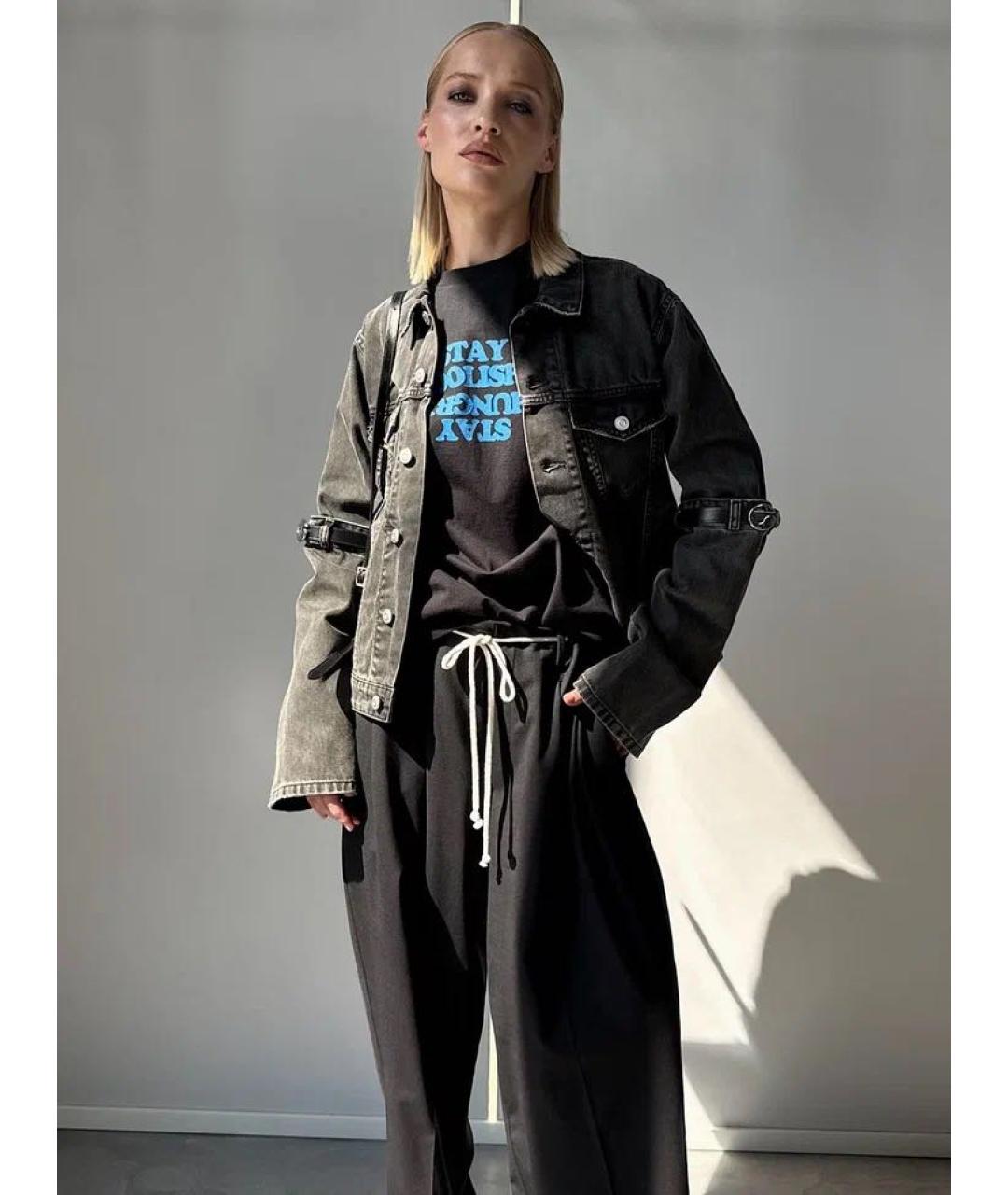 COPERNI Черная хлопковая футболка, фото 2