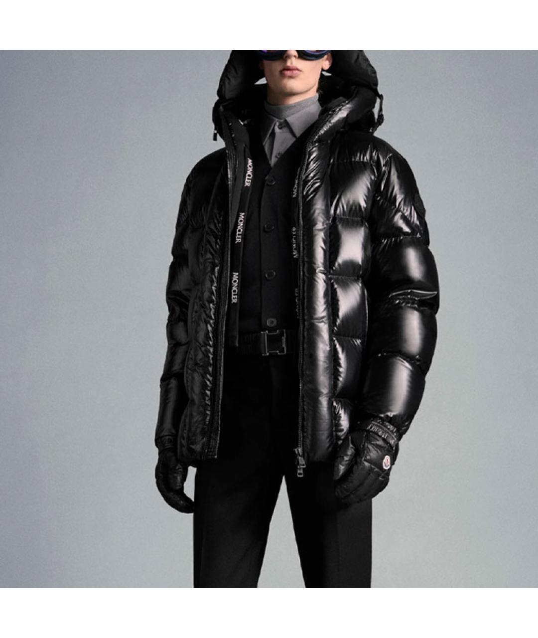 MONCLER Черная полиамидовая куртка, фото 3