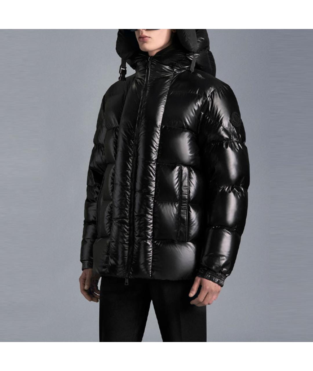 MONCLER Черная полиамидовая куртка, фото 5
