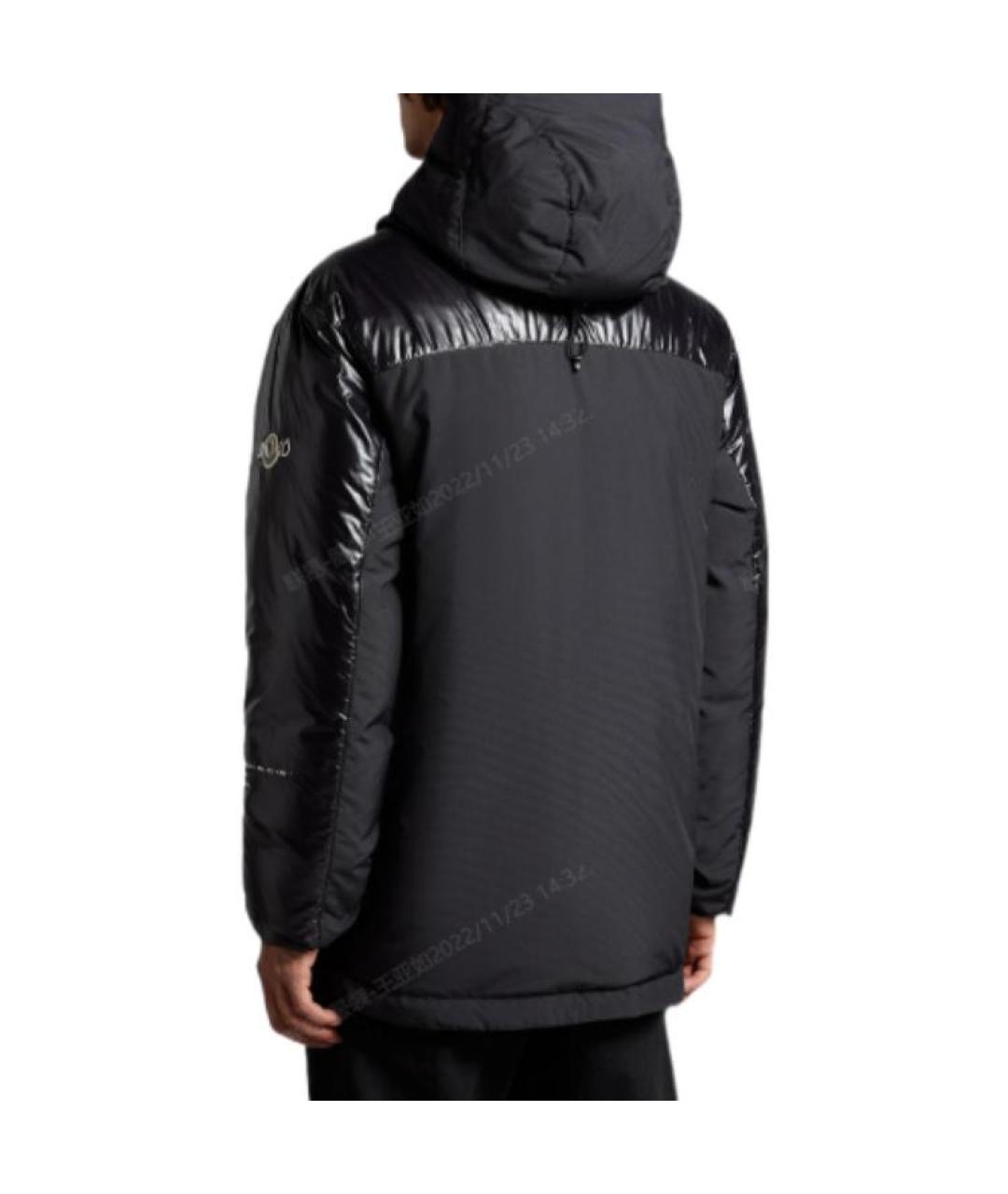 MONCLER Черный пуховик, фото 3