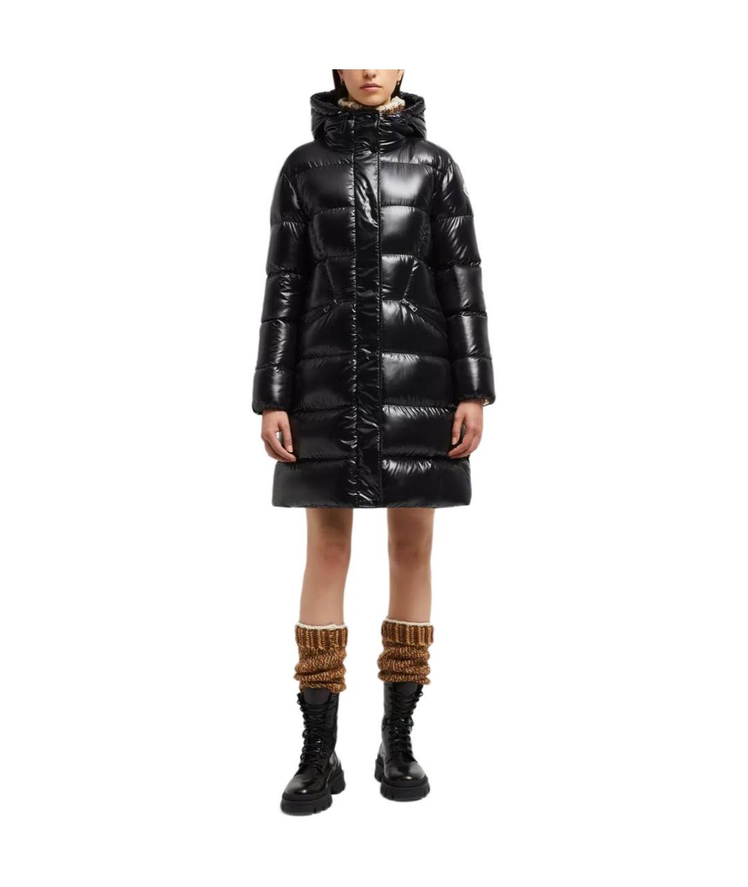 MONCLER Черный пуховик, фото 2