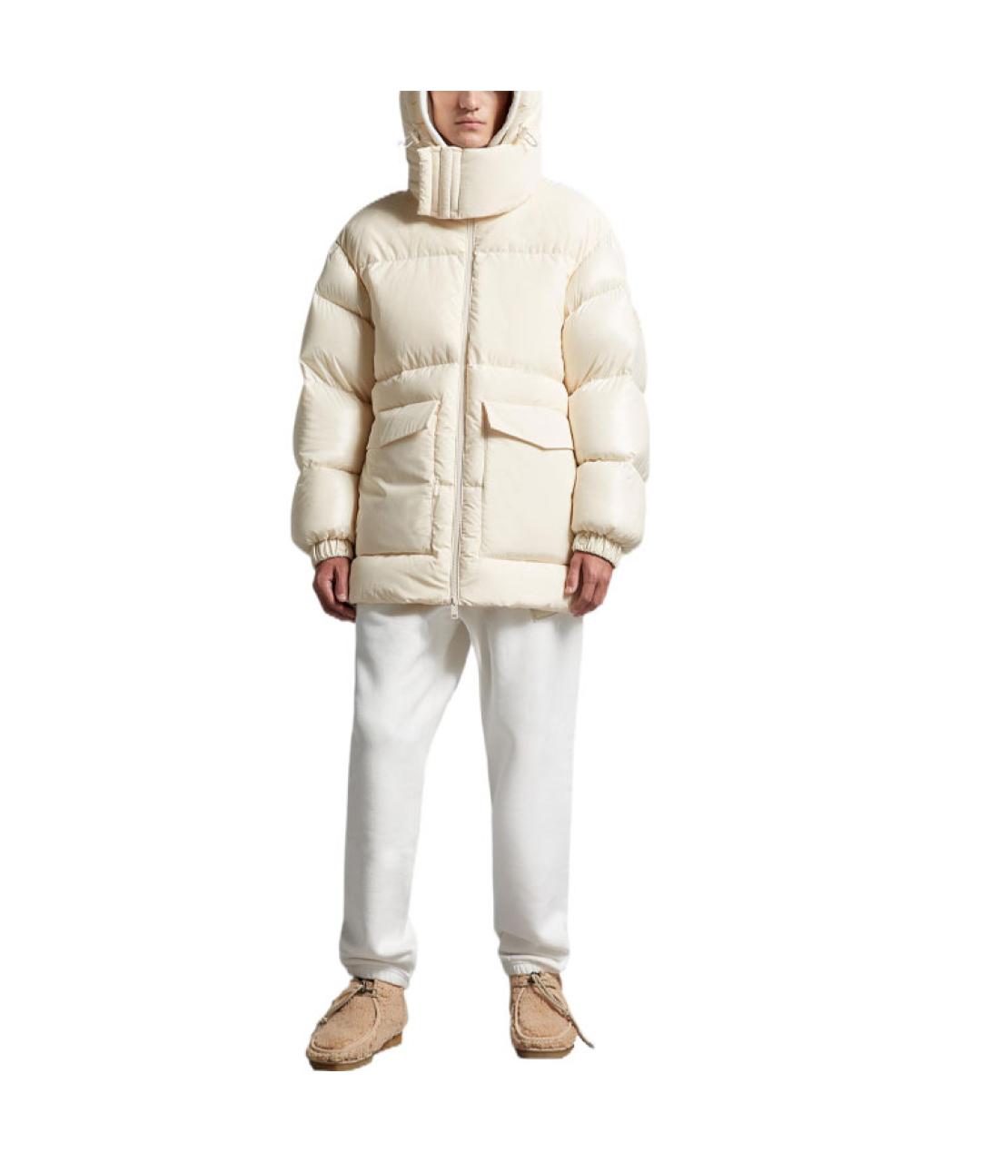MONCLER Бежевый пуховик, фото 3