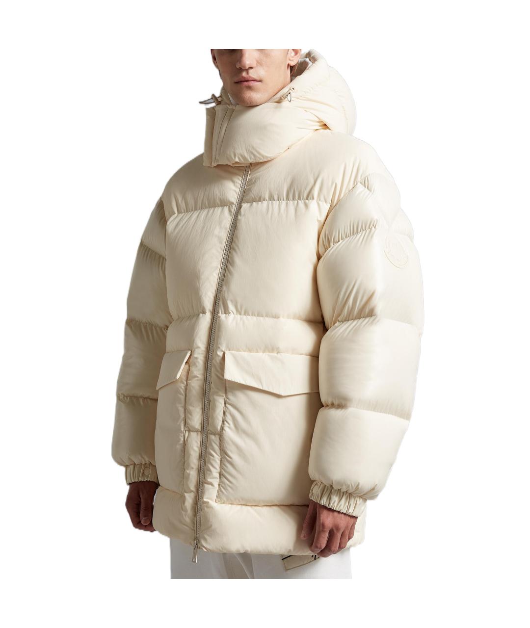 MONCLER Бежевый пуховик, фото 4