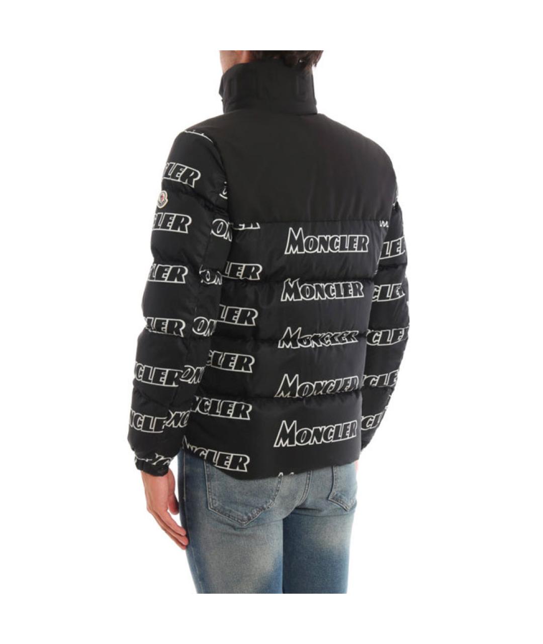 MONCLER Черный пуховик, фото 3