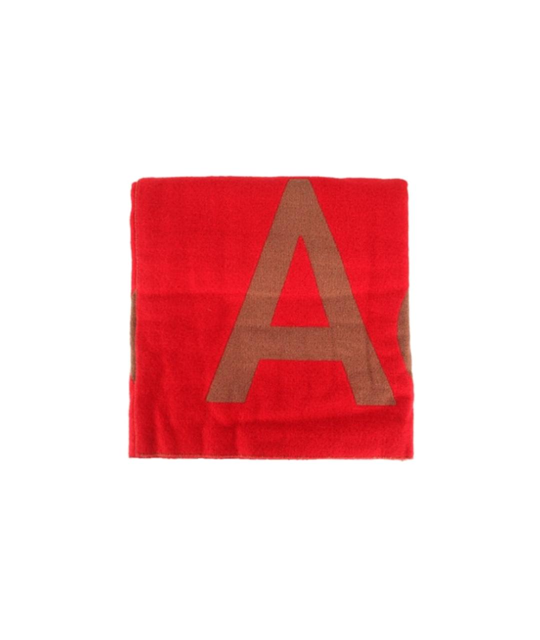 ACNE STUDIOS Красный шерстяной шарф, фото 3
