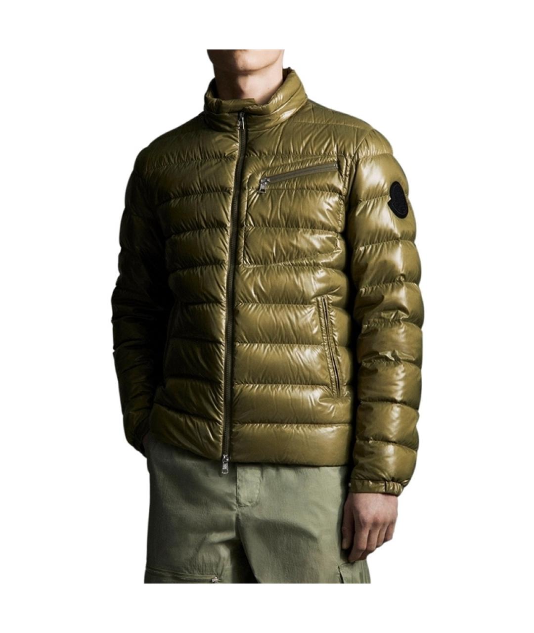 MONCLER Зеленый пуховик, фото 3