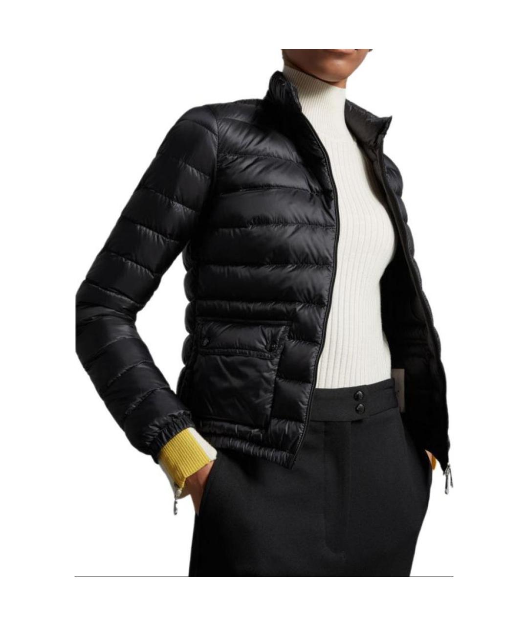 MONCLER Черный пуховик, фото 2