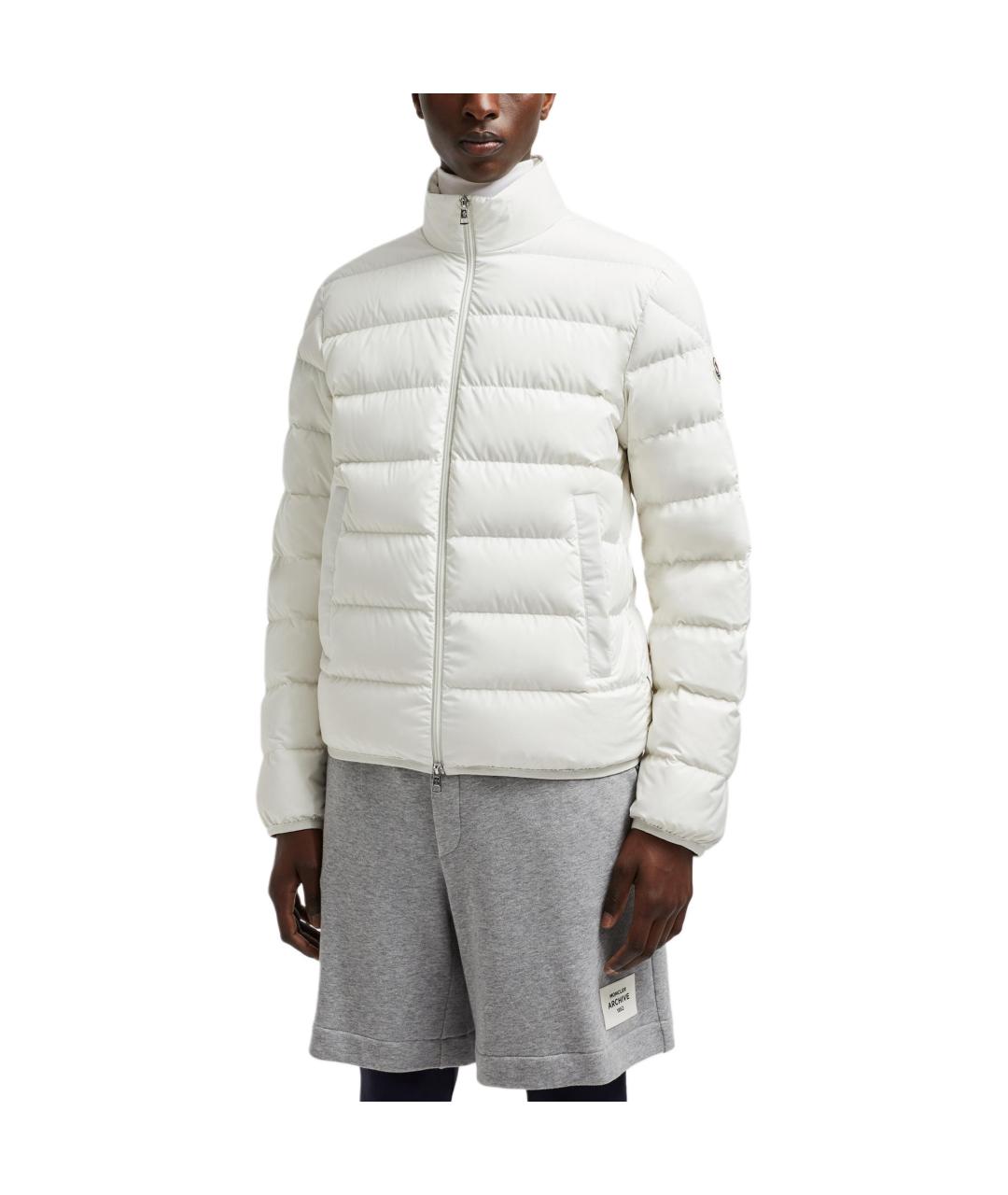 MONCLER Белая полиамидовая куртка, фото 2