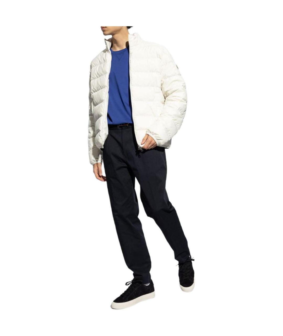 MONCLER Белая полиамидовая куртка, фото 5