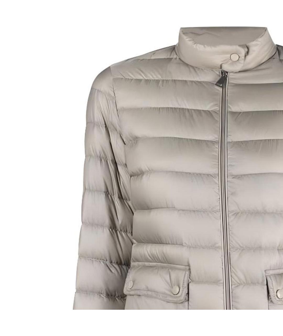 MONCLER Серая полиамидовая куртка, фото 5