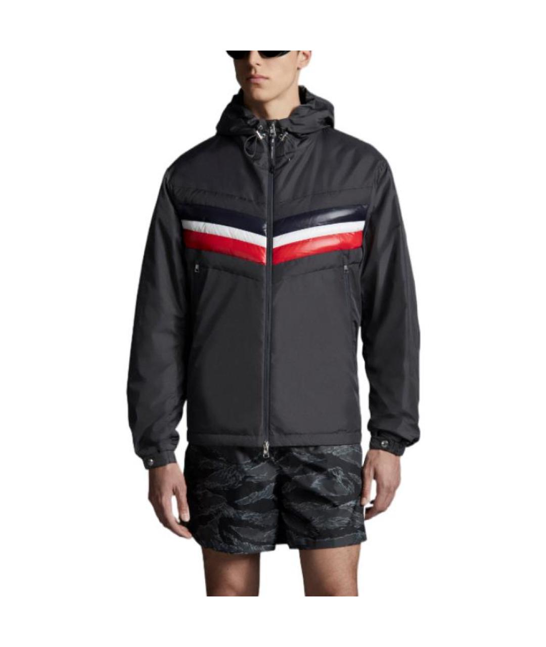 MONCLER Черная полиамидовая куртка, фото 3