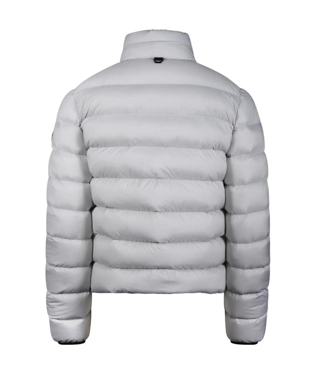 MONCLER Серебряная полиамидовая куртка, фото 2