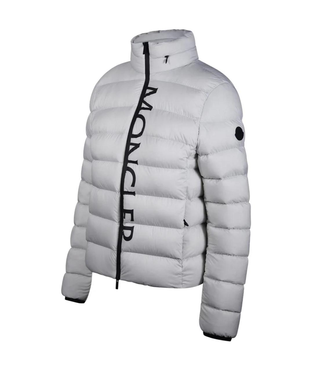 MONCLER Серебряная полиамидовая куртка, фото 3