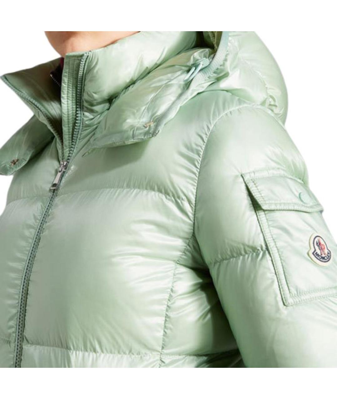 MONCLER Зеленый пуховик, фото 6