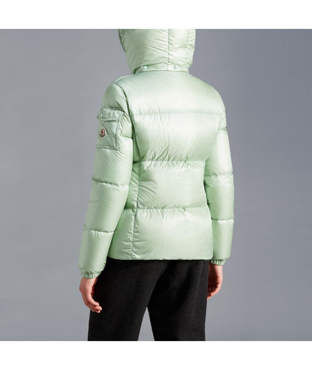 MONCLER Зеленый пуховик, фото 4