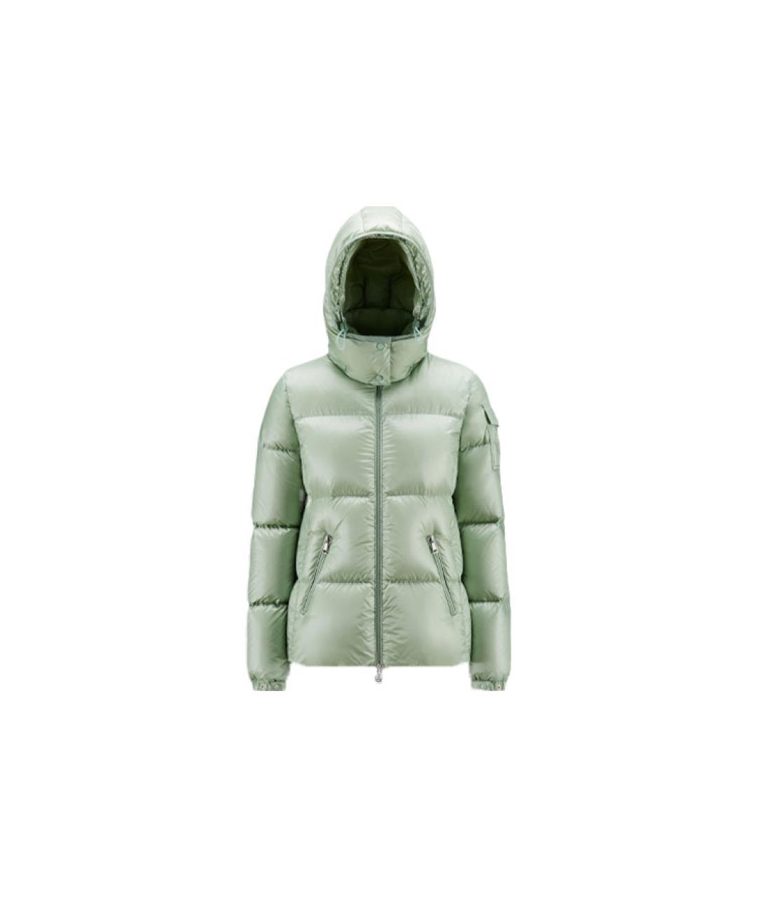 MONCLER Зеленый пуховик, фото 7
