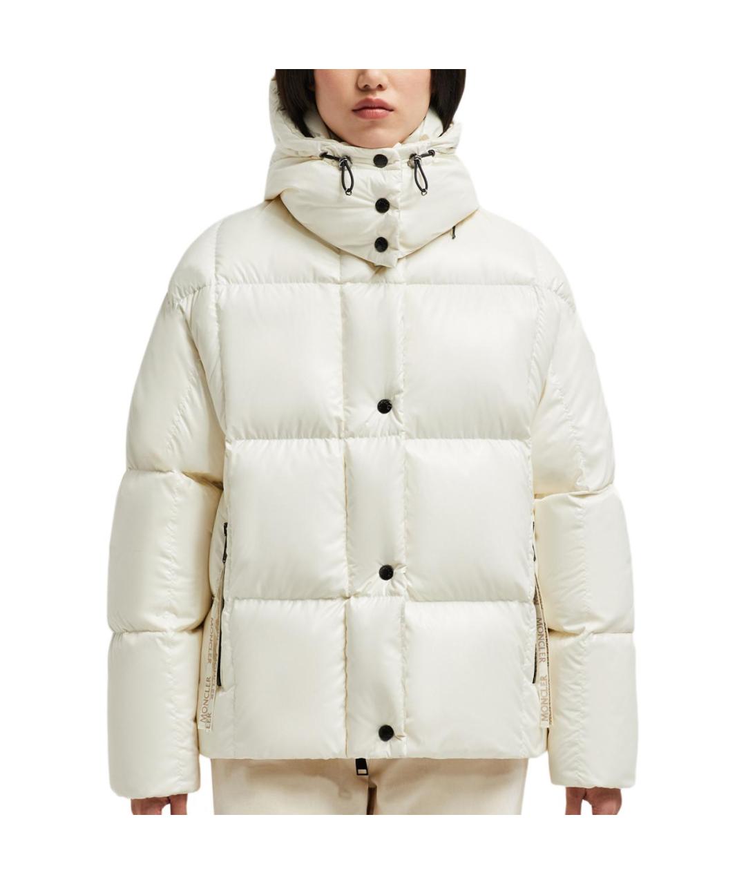 MONCLER Белая полиамидовая куртка, фото 4