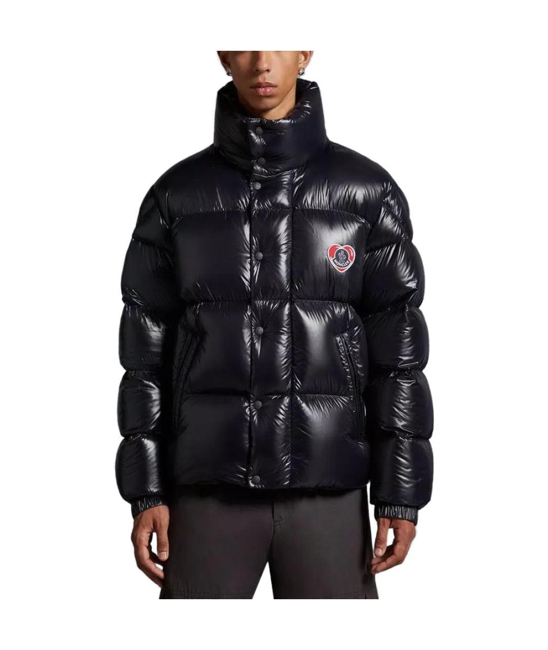 MONCLER Черный пуховик, фото 4