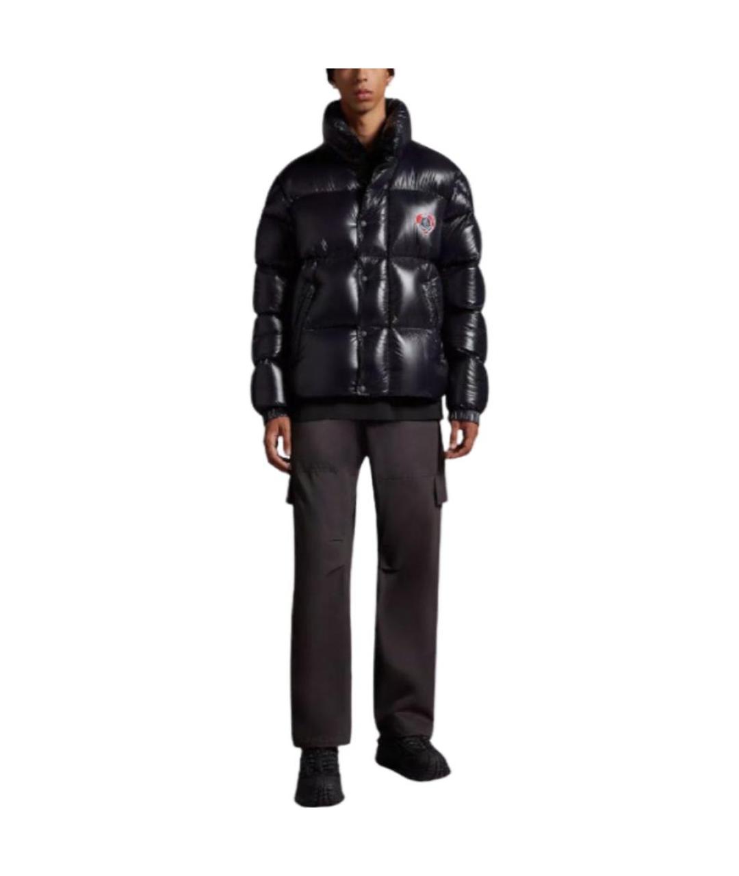 MONCLER Черный пуховик, фото 2