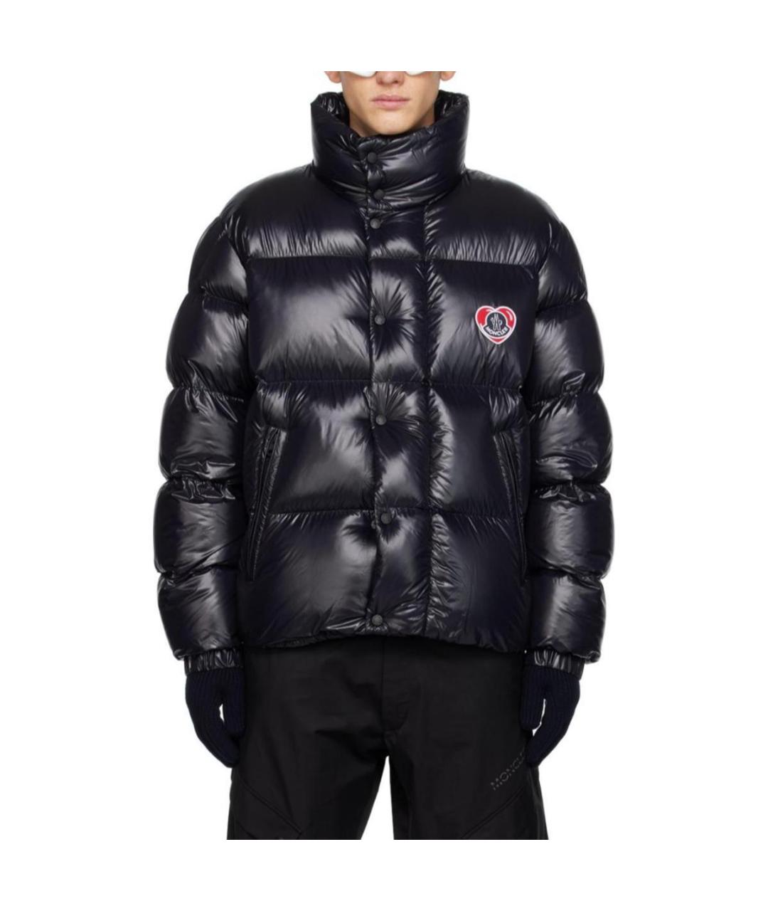 MONCLER Черный пуховик, фото 5
