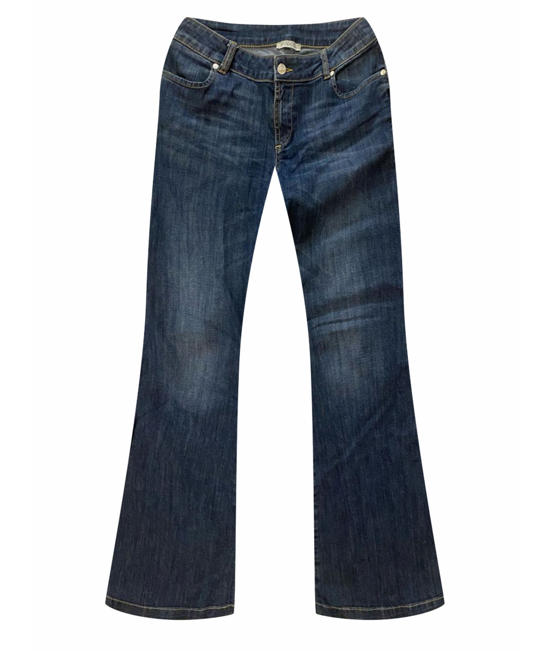 PINKO Синие хлопко-эластановые джинсы клеш, фото 1