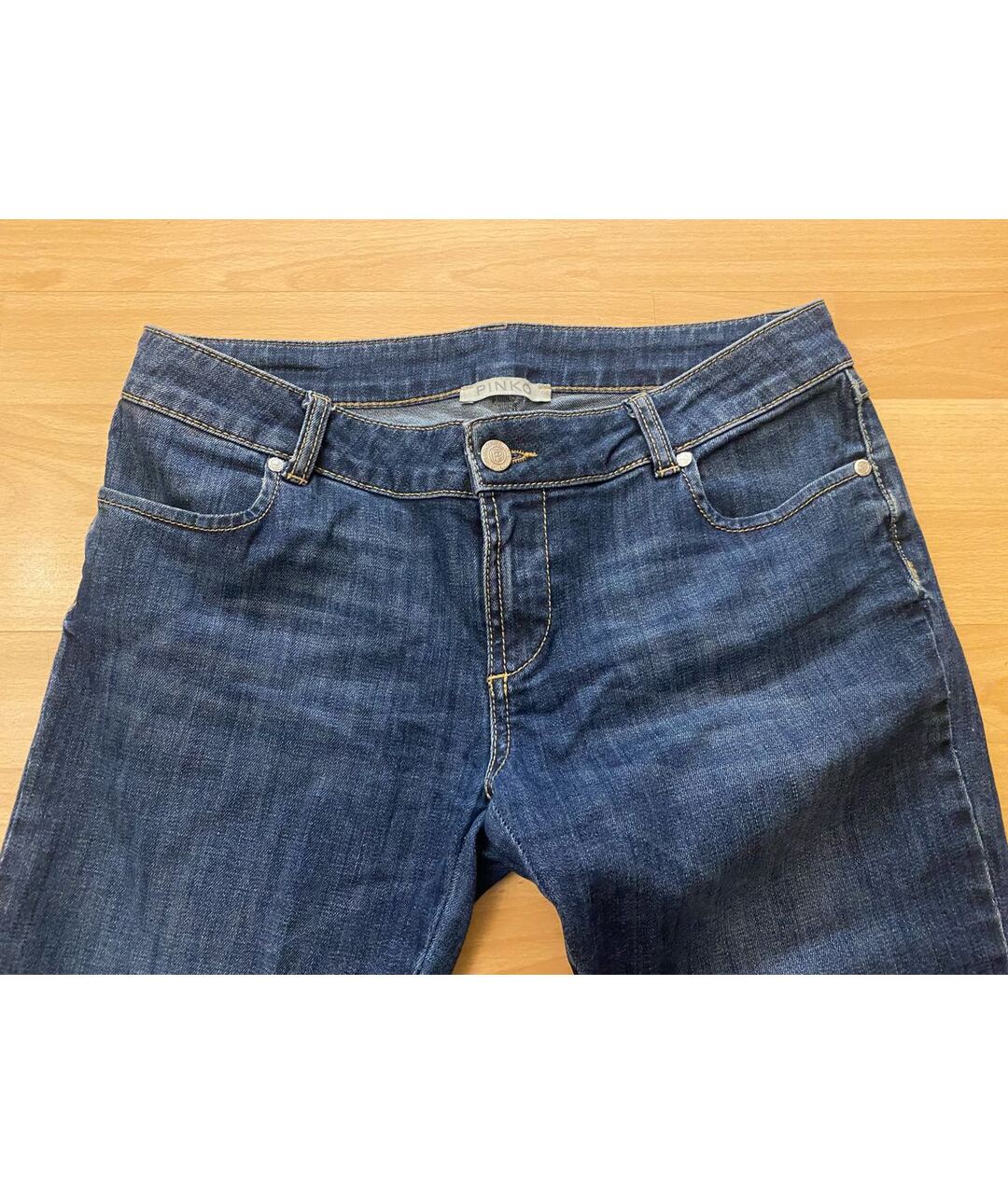 PINKO Синие хлопко-эластановые джинсы клеш, фото 6