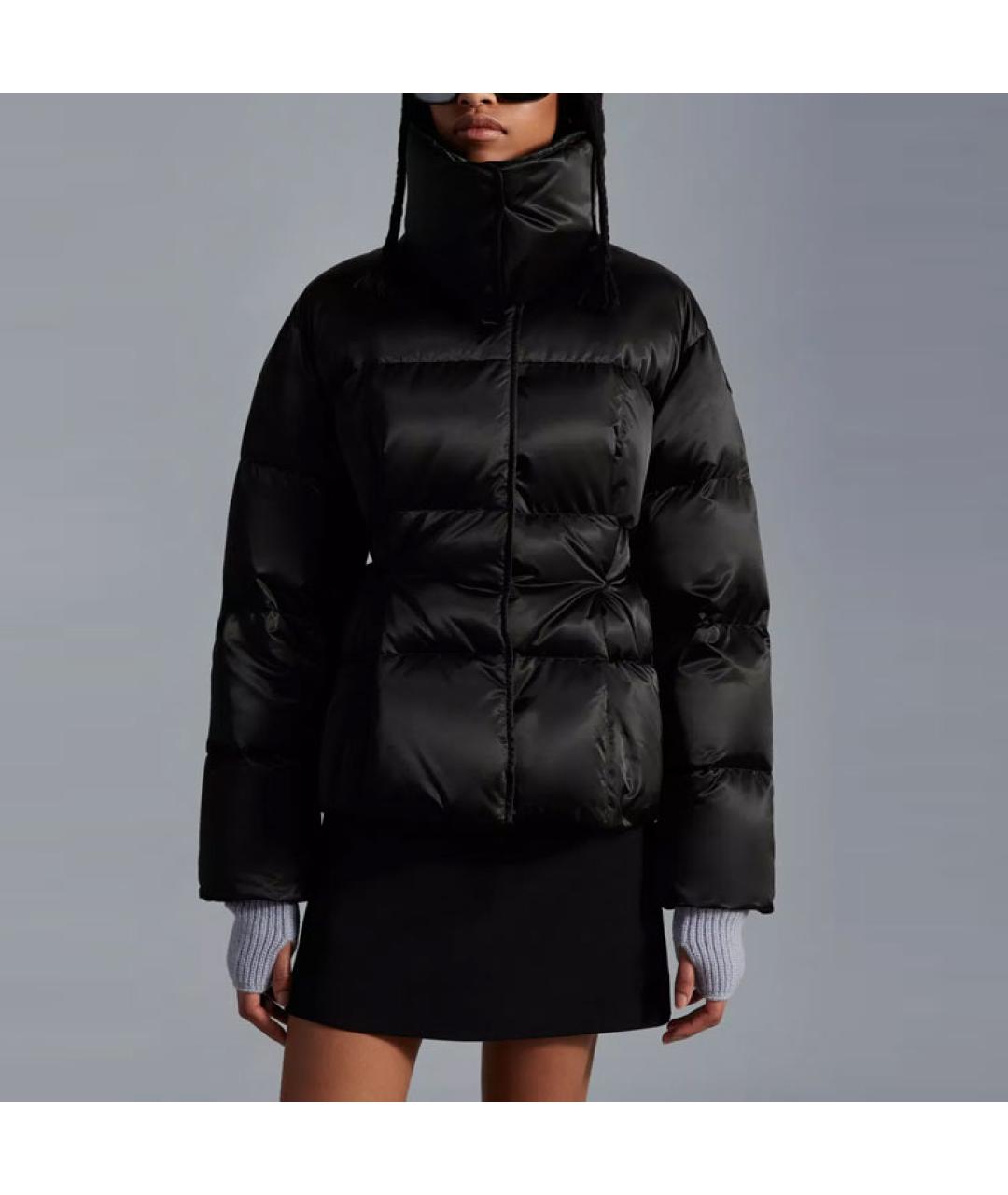 MONCLER Черный пуховик, фото 4