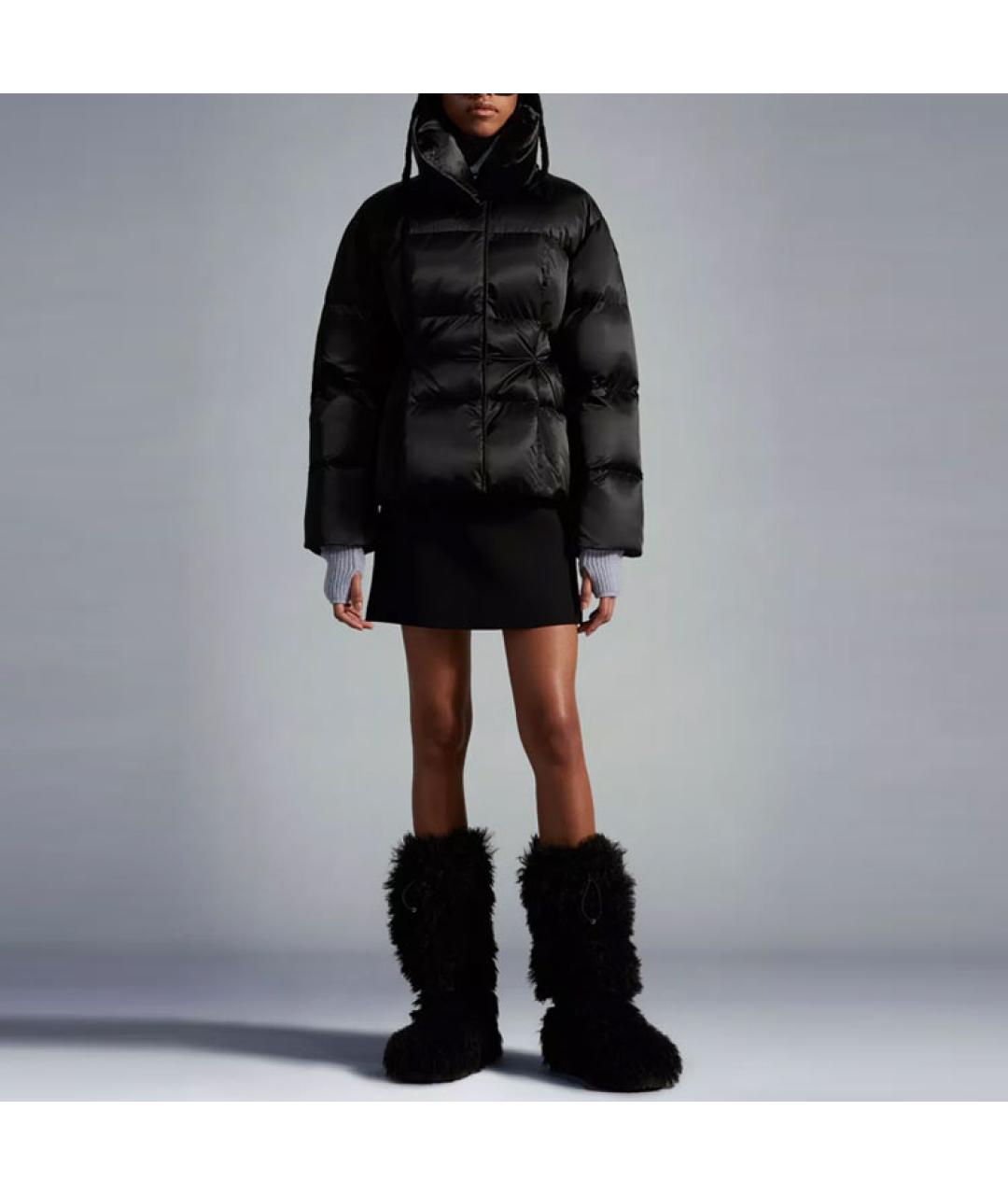 MONCLER Черный пуховик, фото 2
