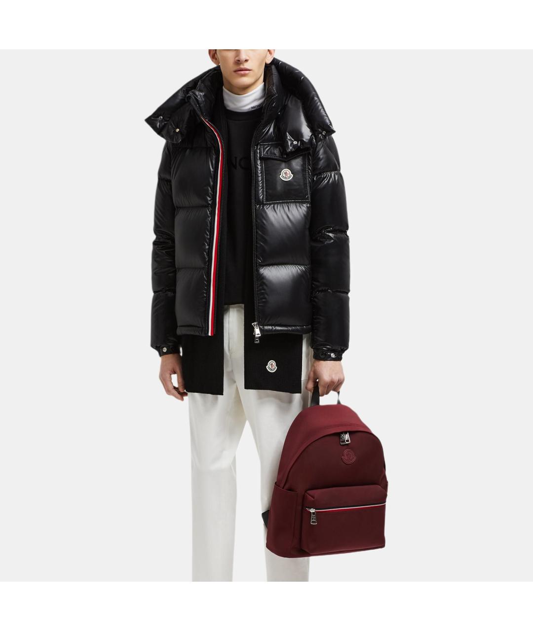 MONCLER Черный пуховик, фото 4