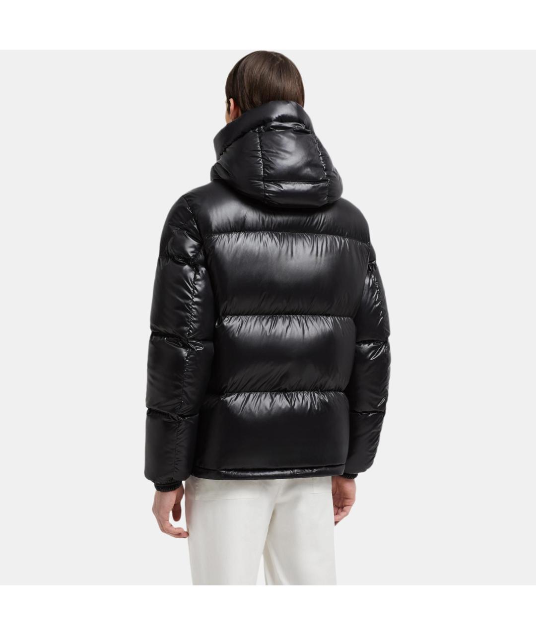 MONCLER Черный пуховик, фото 2