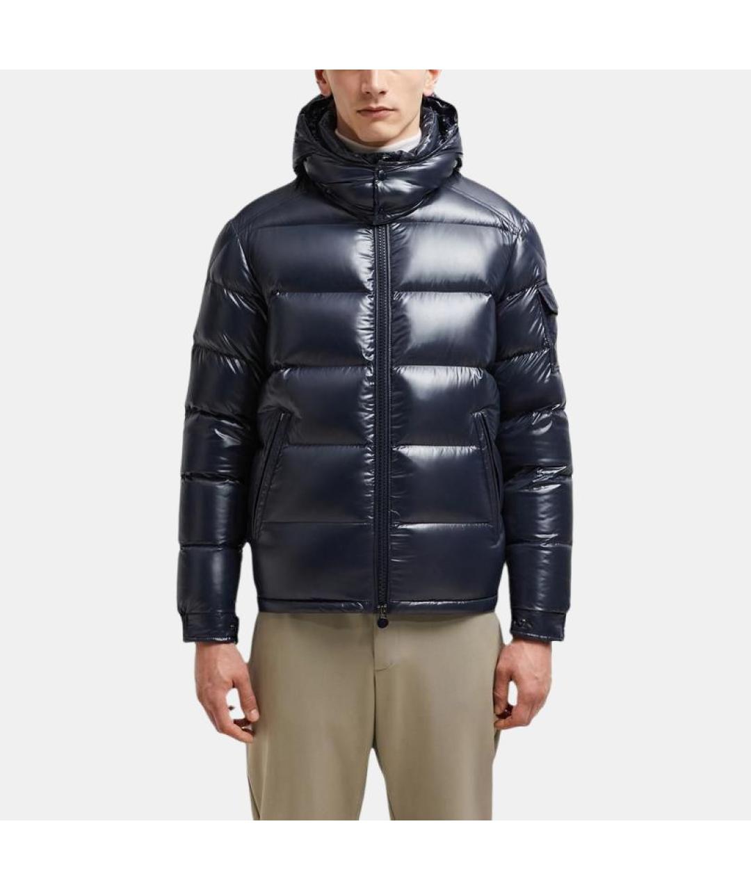 MONCLER Синий пуховик, фото 3