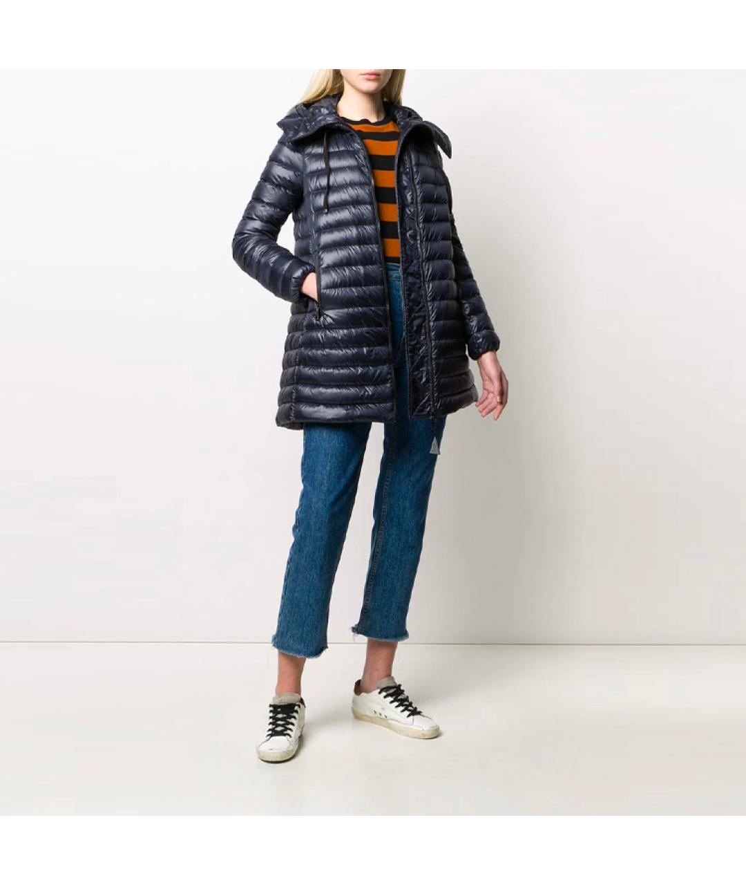 MONCLER Темно-синий пуховик, фото 2