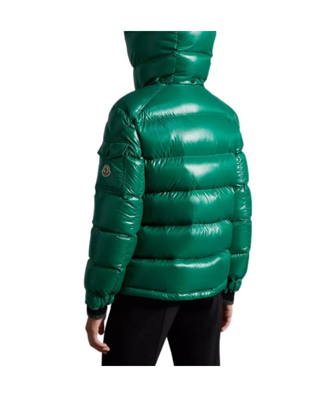 MONCLER Зеленый пуховик, фото 4