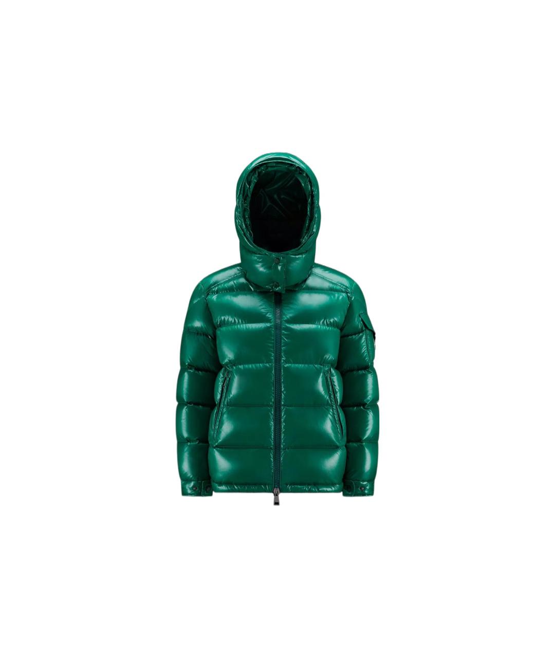 MONCLER Зеленый пуховик, фото 5