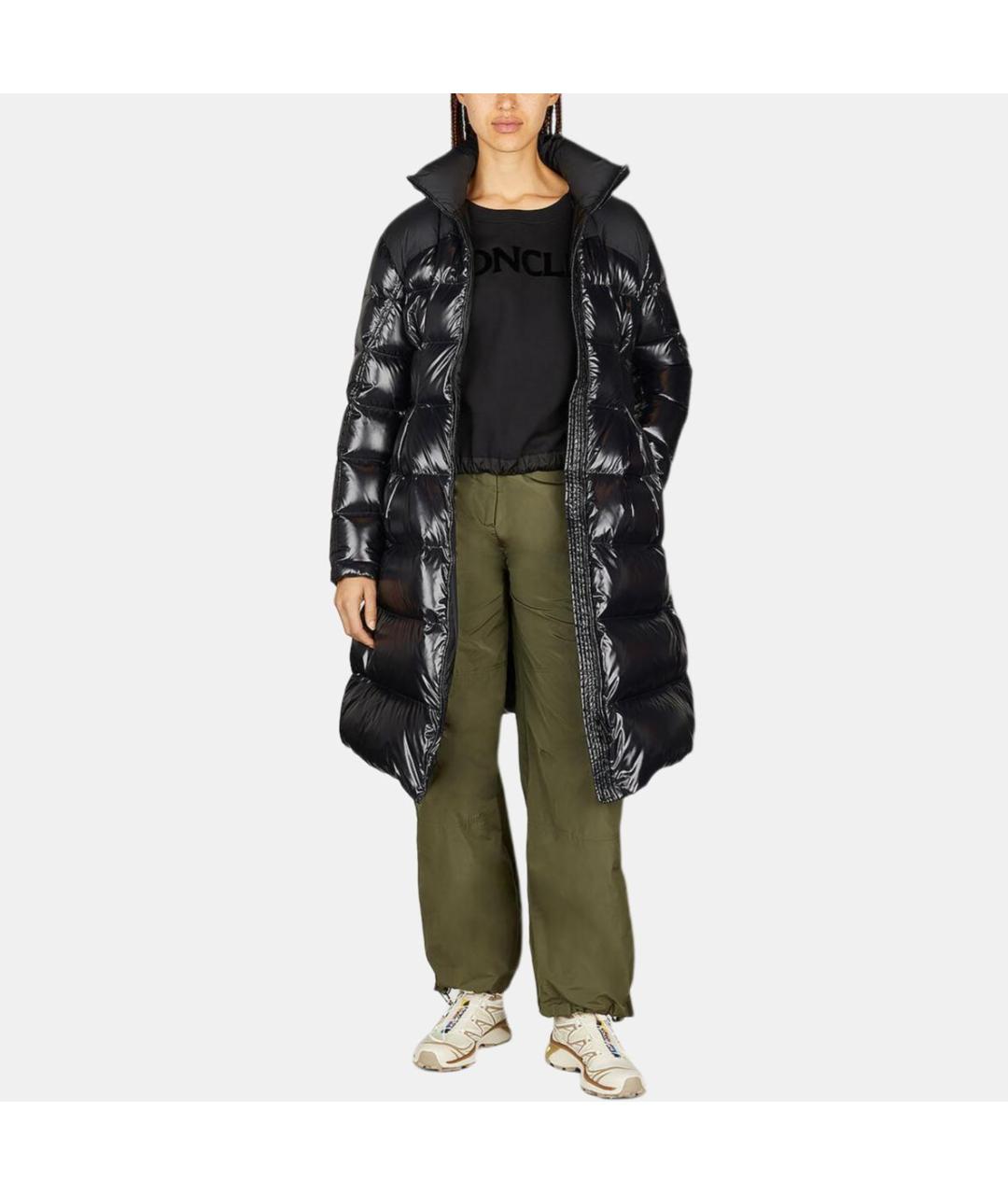 MONCLER Черный пуховик, фото 2