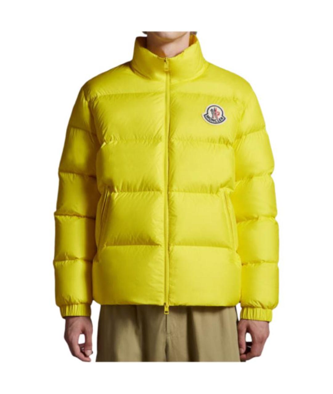 MONCLER Желтый пуховик, фото 3