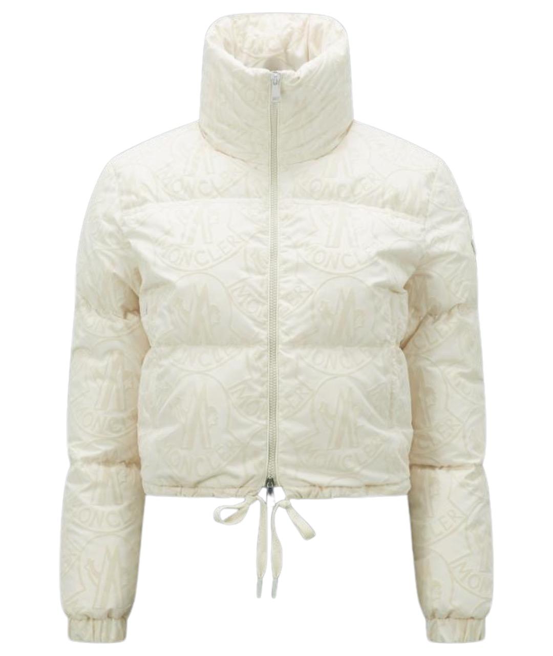 MONCLER Белая полиамидовая куртка, фото 1