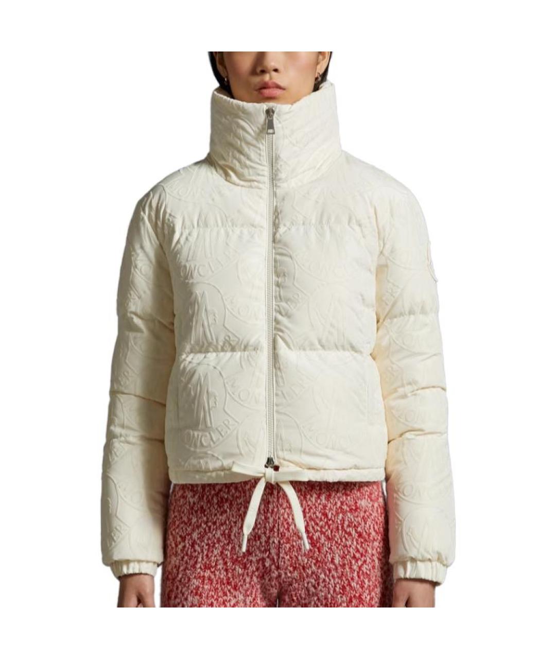 MONCLER Белая полиамидовая куртка, фото 2