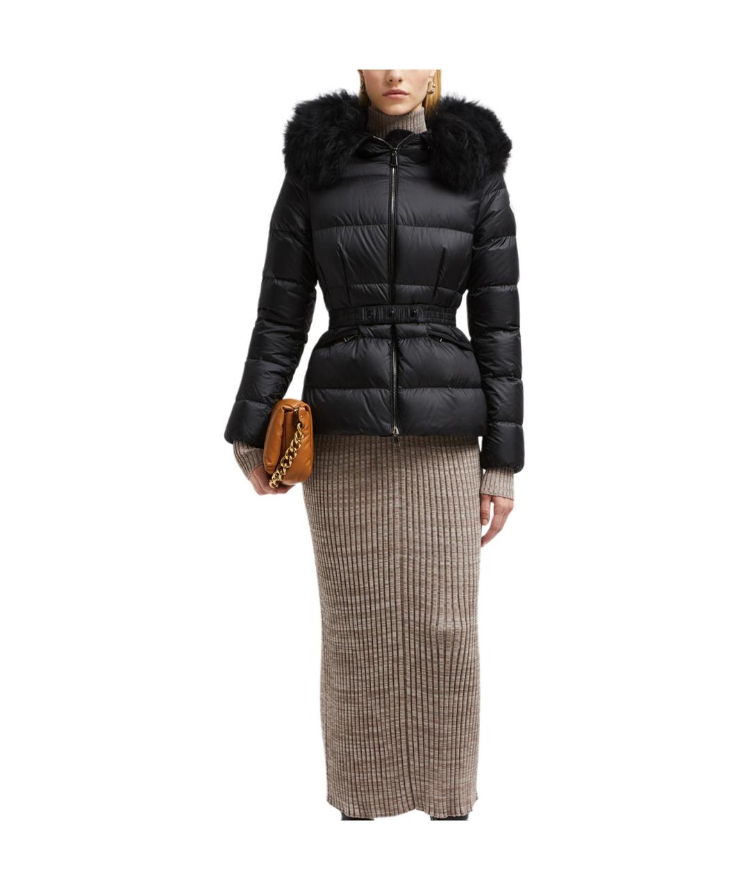 MONCLER Черный пуховик, фото 2